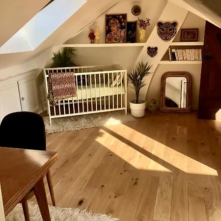 Duplex Atypique Avec Terrasse Au Coeur De Lägenhet Paris